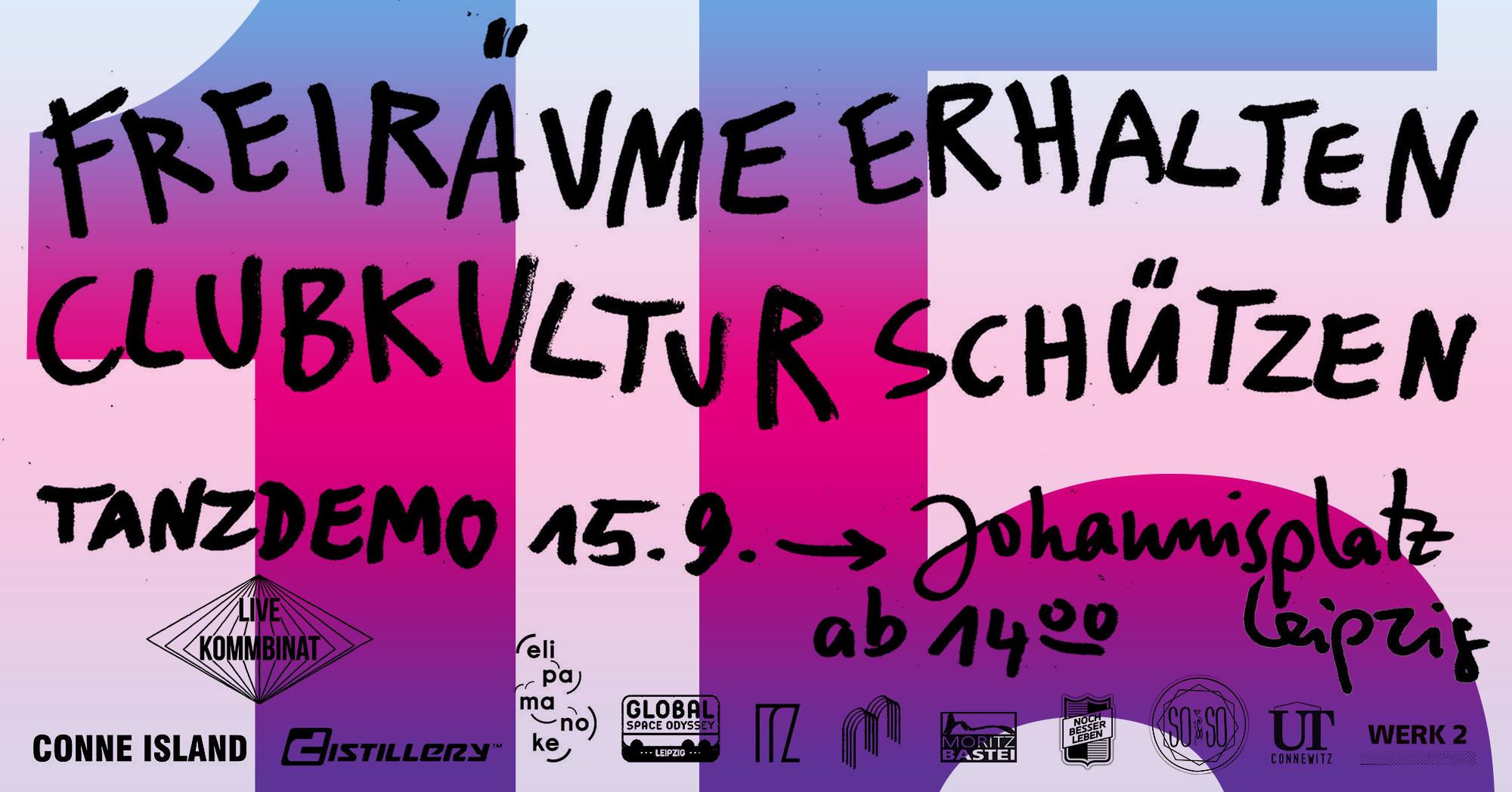 Tanz-Demo: Freiräume erhalten - Clubkultur schützen